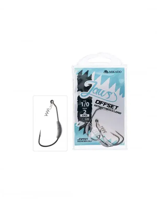 Mikado Jaws Offset Csavarral és Ólommal No. 3/0 5g Direct Verzonden