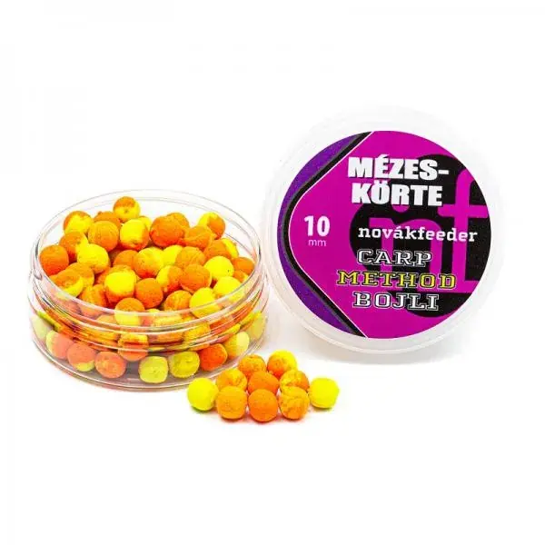 NovákFeeder Carp Method Bojli 10mm Mézeskörte Wafters Laatste Versie