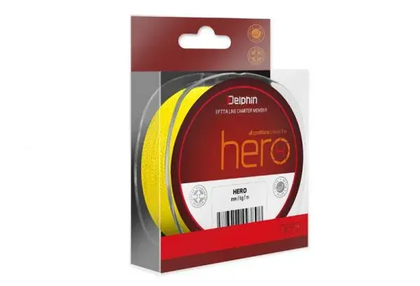 Bestseller Delphin HERO 4 / fluo sárga-0,12mm 8,20kg 117m fonott zsinór