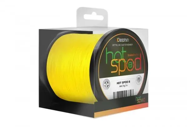 Delphin HotSPOD 8 fonott zsinór / sárga-0,14mm 9,60kg 300m Hete Deal