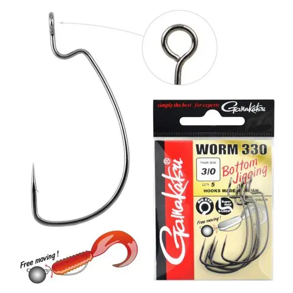 Worm-330 Bottom Jigging 5/0-ás 5db/cs Rechtstreeks Van De Fabrikant