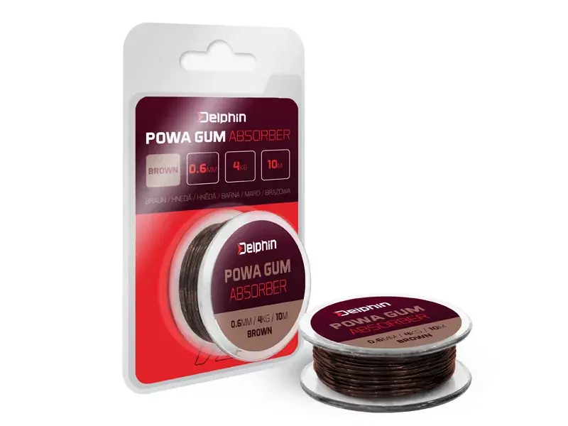 Delphin POWA GUM Absorber Barna 0.6mm/4kg/10m Koopje