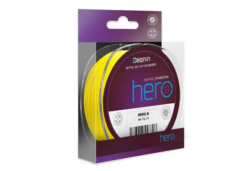 Delphin HERO 8 / fluo sárga 0,35mm 23,6kg 300m - Brutalfis Finale Uitverkoop