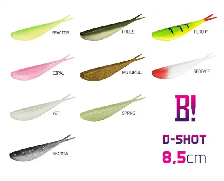 Gumihal BOMB! D-SHOT / 5db 8,5cm/Spring - Akc Nieuw