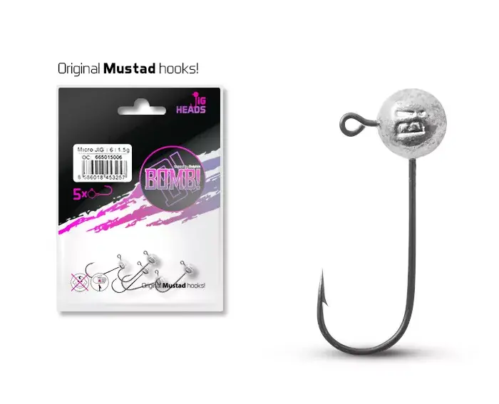 Micro jig fej Delphin BOMB! / 5db 10g-1/0 - A Nu Kopen