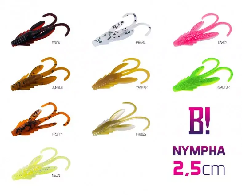 BOMB! Gumihal Nympha / 10db 2,5cm/NEON - Akci Gecertificeerd