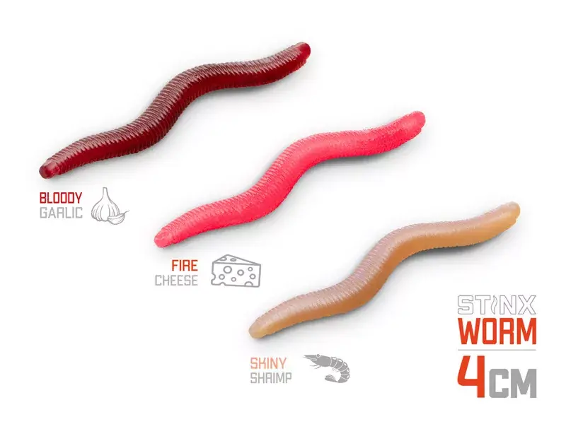 Fabrieksprijs Gumihal Delphin B! StinxWORM Shrimp / 50db 4cm / SKINY - B