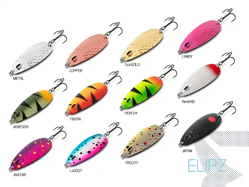 Seizoensaanbieding Delphin ELIPZ FullSCALE támolygó kanál 12g AVATAR Hook 2