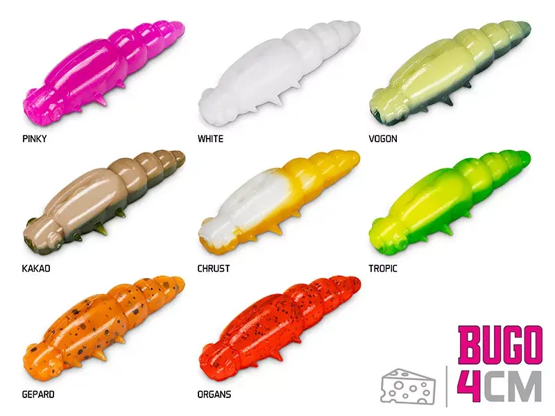 Goedkoop Delphin BUGO sajt / 15 db plasztik csali 4cm / KAKAO - Bru