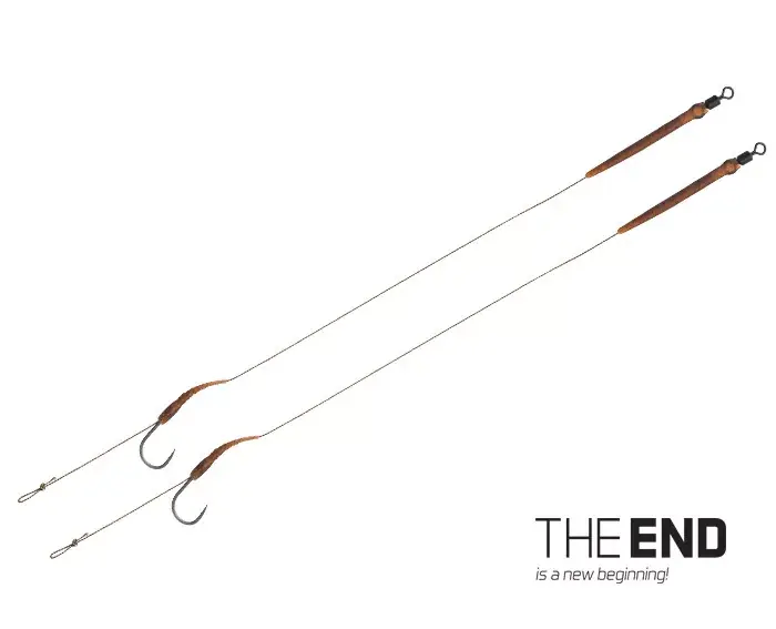 Delphin THE END Boilie rig kötött horog / 2db 20cm/25lbs/ Exclusieve Aanbieding
