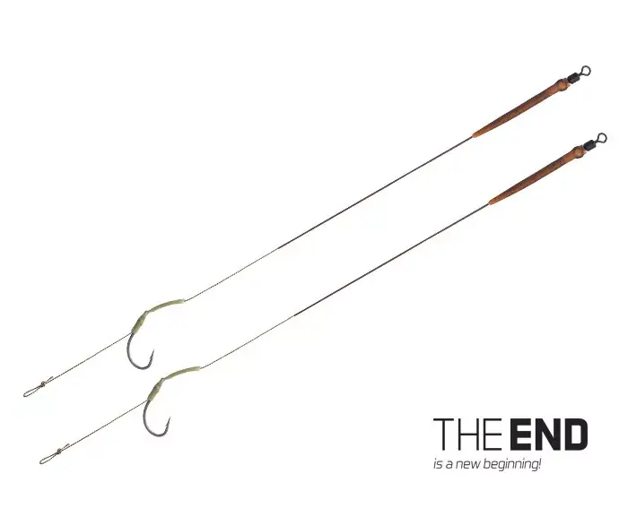 Dagaanbieding Delphin THE END Skin rig kötött horog / 2db 20cm/25lbs/ 8