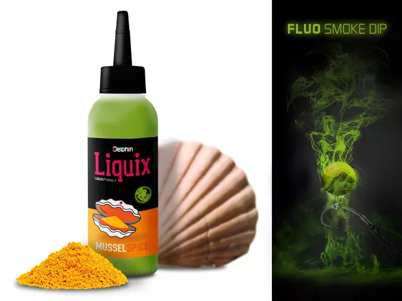 Fluo dip D SNAX LiquiX /100ml Kagyló-Fűszer - Flitsaanbieding