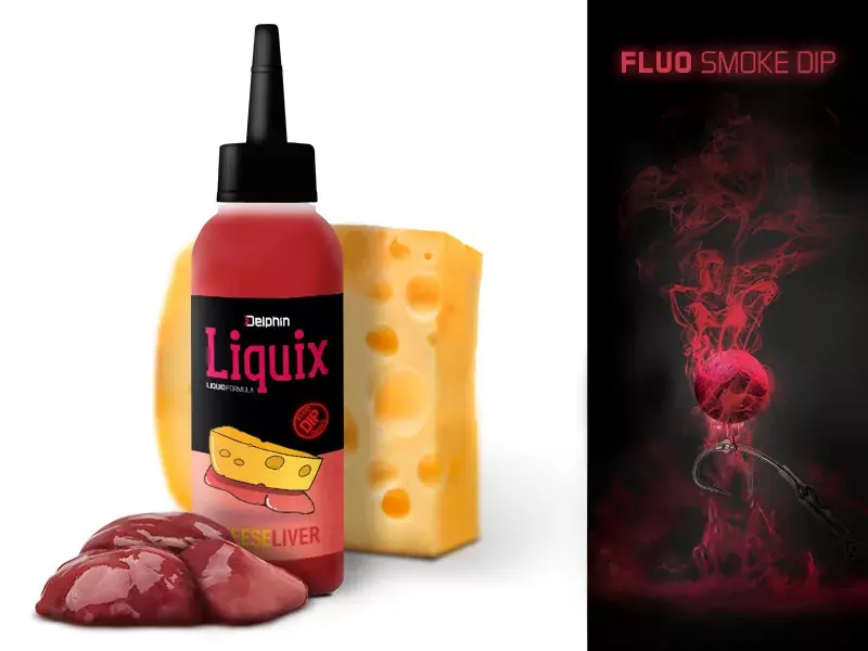 Fluo dip D SNAX LiquiX /100ml Cheese-liver - Flitsaanbieding