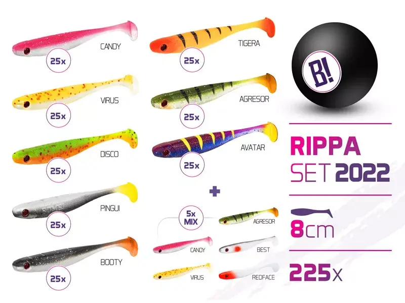 Shop Nu BOMB Rippa csali szett 2022 színek 8cm / 225ks 8cm - Bruta