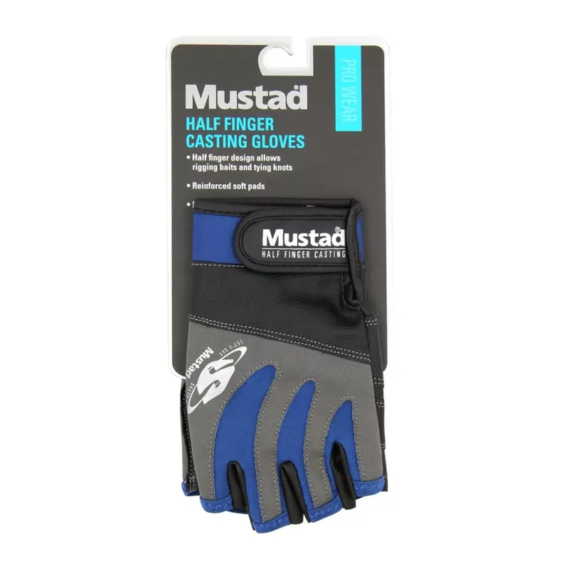 MUSTAD HALF FINGER CASTING GLOVES SIZE XL - Akc Merkproduct