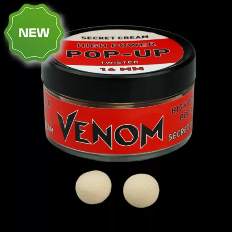 Feedermánia VENOM HIGH POWER POP-UP 16 MM SECRET CREAM - Bru Beperkt Aanbod