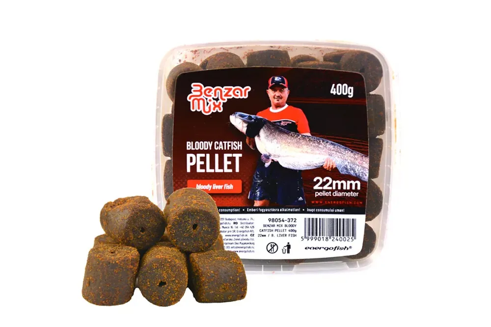 BENZAR MIX CATFISH PELLET 22 MM VÉRES MÁJAS-HALAS 400GR - Br Alleen Vandaag