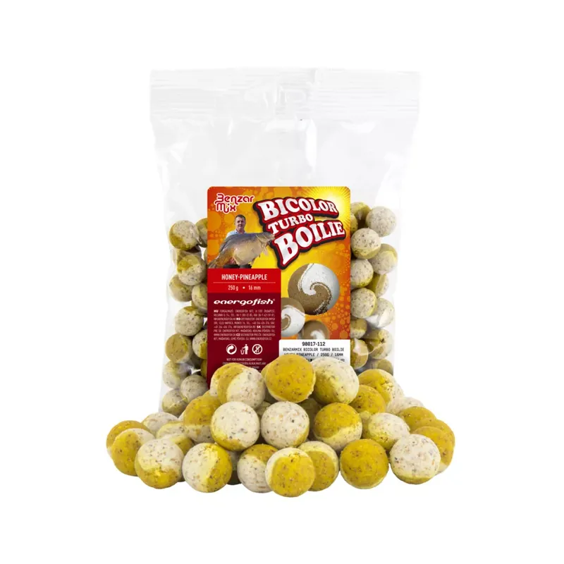 BENZAR TURBO BICOLOR BOILIE MÉZ-ANANÁSZ 250G 20MM - Brutalfi Snelle Levering