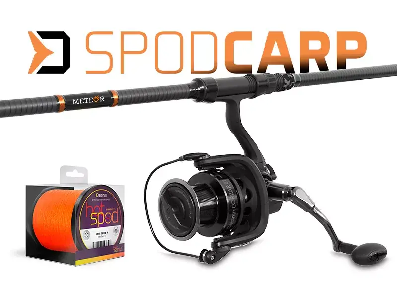 Delphin SPODCarp Spod etető szett 390cm + 8T + 0,14mm - Br Nieuw
