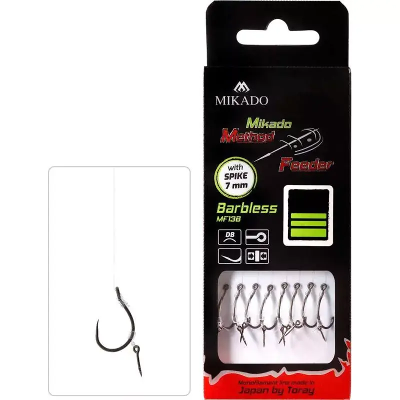 Direct Beschikbaar Mikado Method Feeder FC Szakállnélküli Csalitüskés Rig No. 8