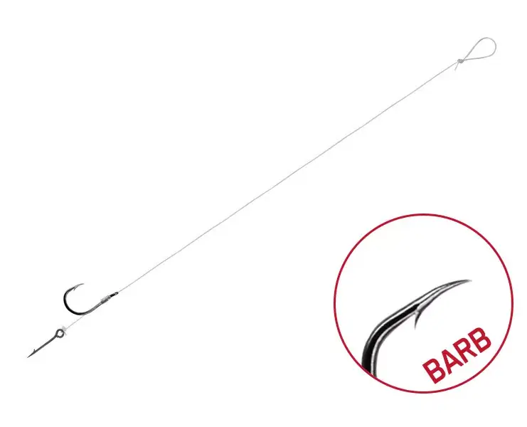 Kötött horog Delphin FLR Sting / 6db 12cm / 0,25mm / BARB Bestseller