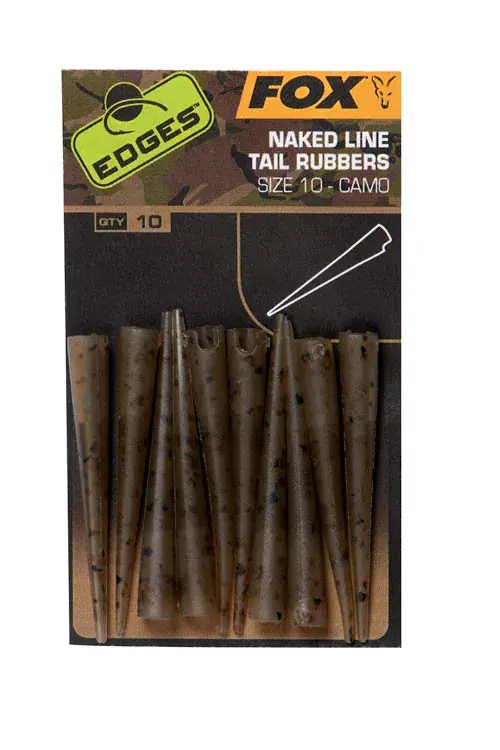 Fox EDGES™ Camo Naked Line Tail Rubbers Sz 10-Size 10 x5 - B Premium