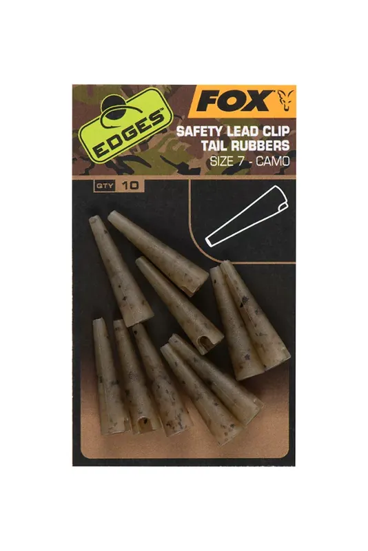 Fox EDGES™ Camo Safety Lead Clip Tail Rubbers (Size 7)-Edges Premium