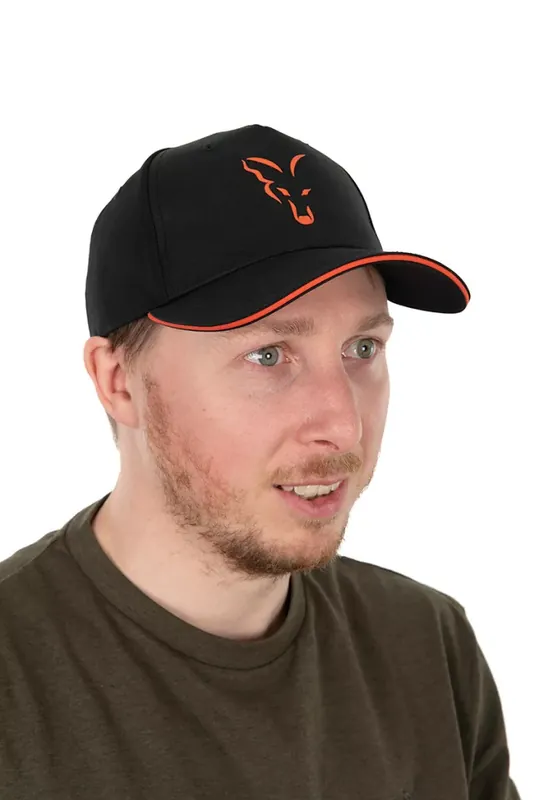 Fox Collection Baseball Cap Black & Orange-Fox Collection ba Lage Kosten