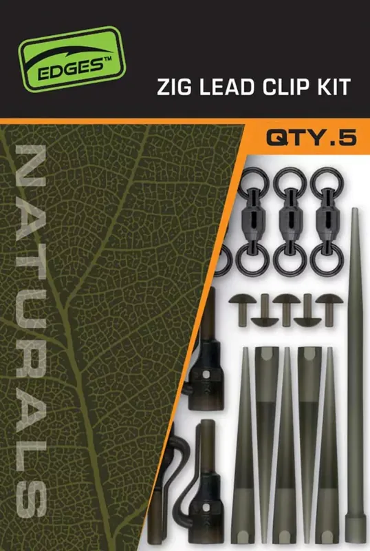 Nu Kopen Fox EDGES™ Naturals Zig Lead Clip Kit-Naturals Zig Lead Clip