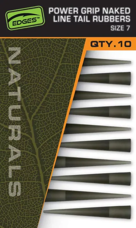 Fox EDGES™ Naturals Power Grip Naked Line Tail Rubbers - Siz Exclusieve Aanbieding
