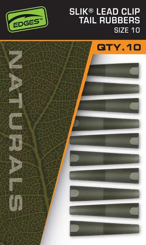 Fox EDGES™ Naturals Slik Lead Clip Tail Rubber - Size 10-Nat Rechtstreeks Van De Fabrikant
