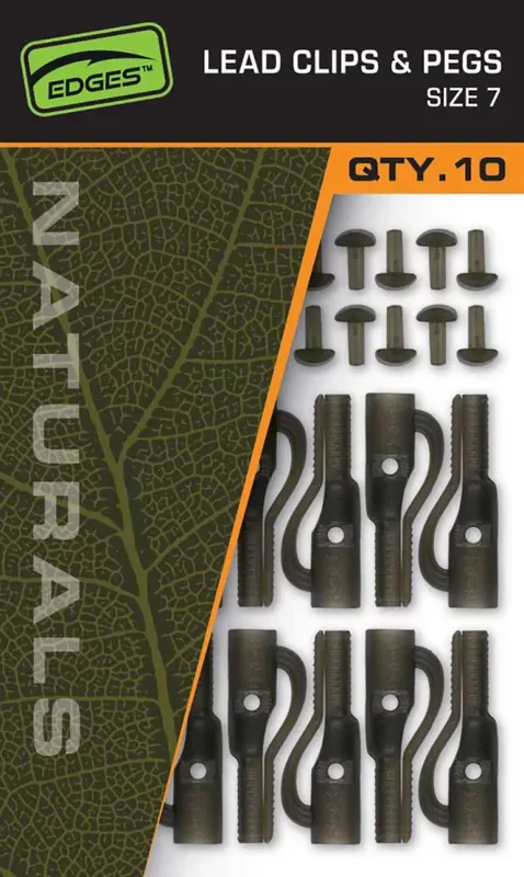 Uitverkoop Fox EDGES™ Naturals Lead Clips & Pegs - Size 7-Naturals Size