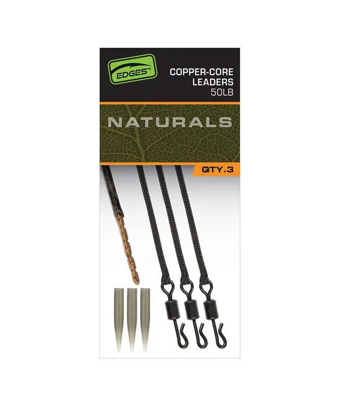 Fox EDGES™ Naturals Copper Core Leaders-Edges Naturals Coppe Laatste Kans