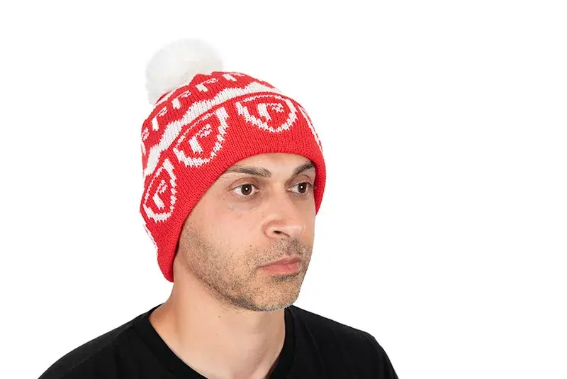 Fox Rage Red & White Bobble Hatz Betrouwbaar