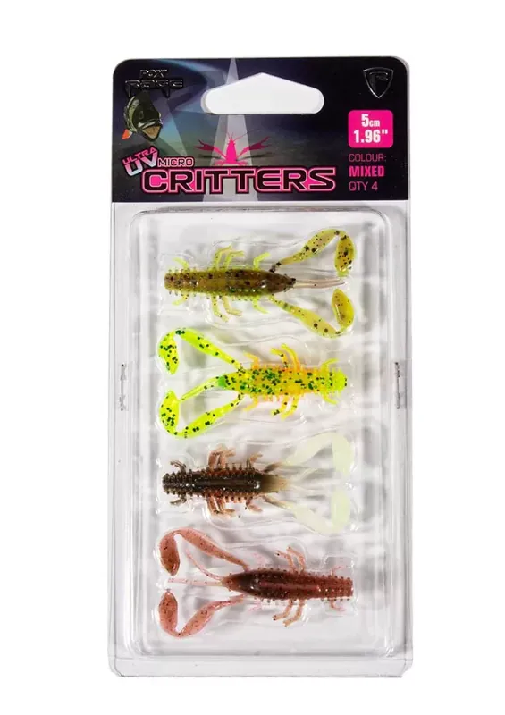 Fox Rage Ultra UV Micro Critter Mixed Colour Lure Pack - Bru Koop Online