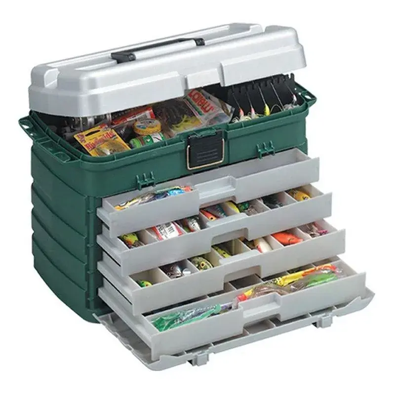Plano 758005 T BOX DK GREEN/SILVER 4-DRAWER - A Koop Online