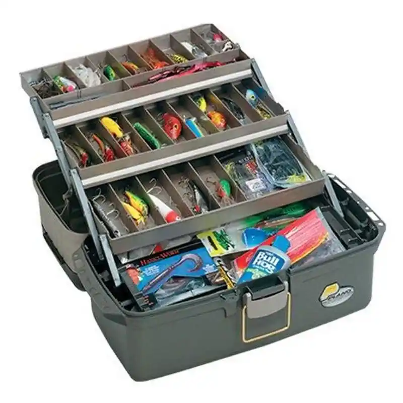 Plano 613403 LG 3-TRAY W/TOP ACCSS GRAPH/GRAY - Koop Online