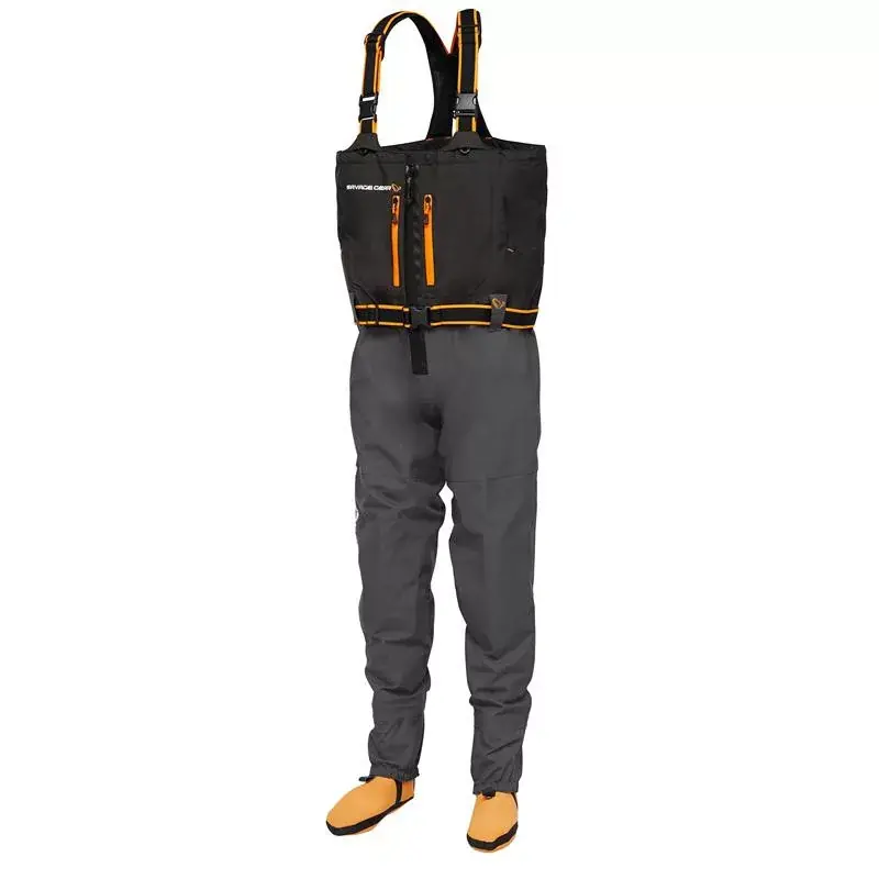 Savage Gear SG8 ZIP CHEST STOCKINGFOOT XXLS 45-47/10-12 GREY Lage Kosten