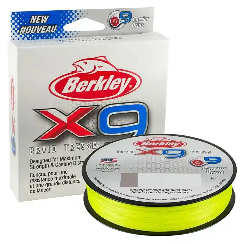 Aanbieding Berkley x9 Braid; 300m 328yd, 0,25mm, 27kg, Flame Green -