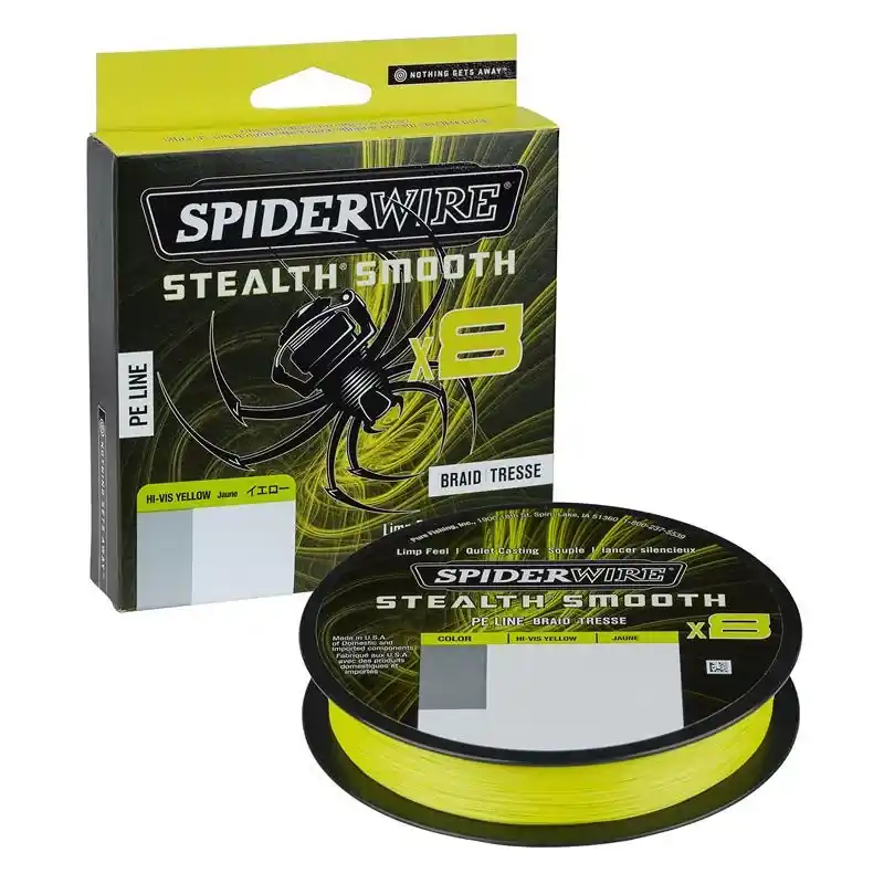 SpiderWire 300m 328yd, 0,19mm, 18kg 39lb , Hi-Vis Yellow Aanbieding