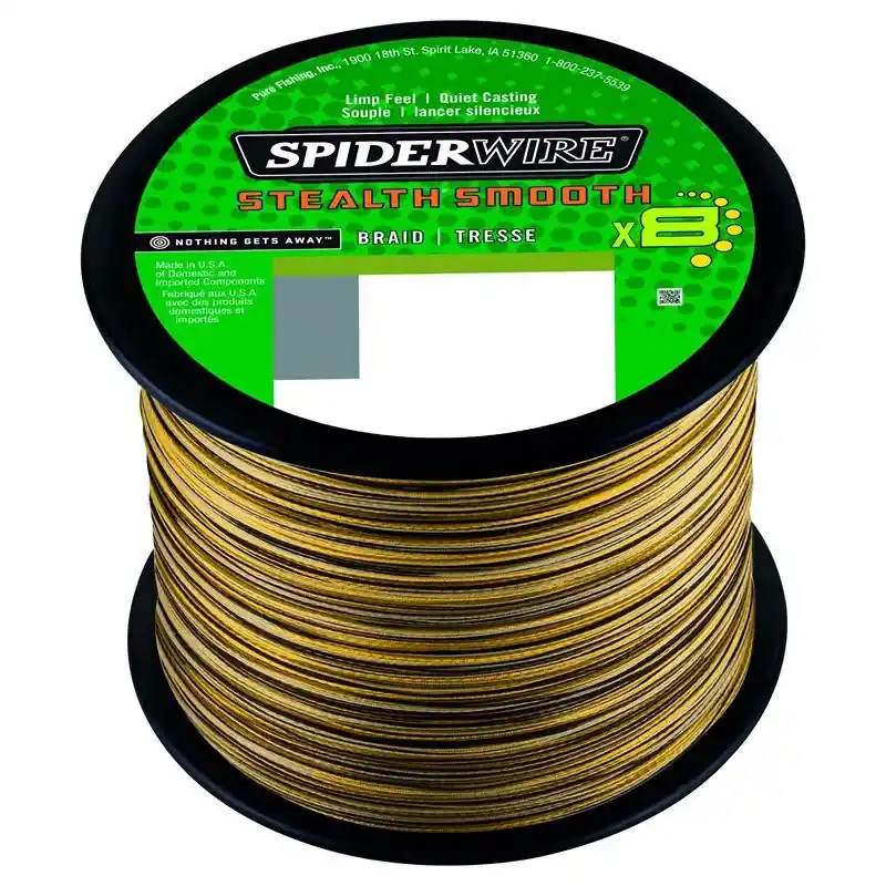 SpiderWire 2000m 2188yd, 0,06mm, 5,4kg 12lb , Camo - Bru Direct Verzonden