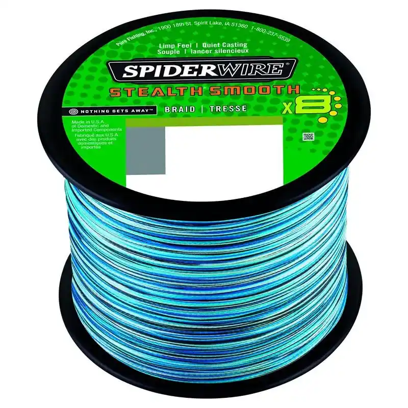 SpiderWire 2000m 2188yd, 0,14mm, 16,5kg 36lb , Blue Camo Gecertificeerd