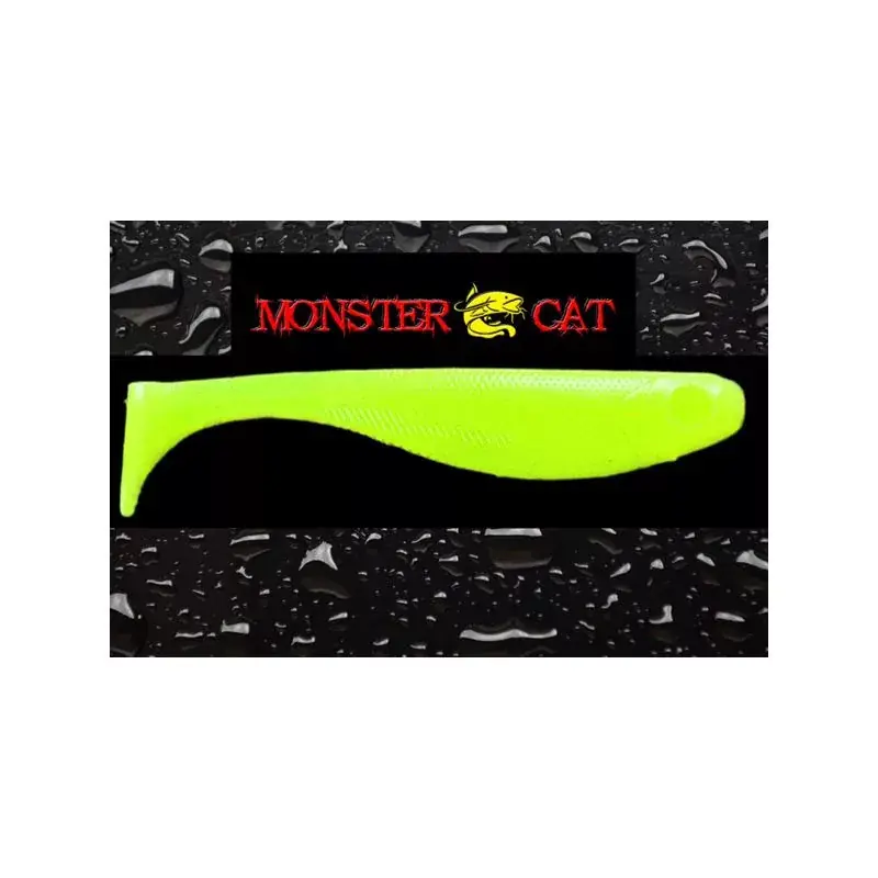 MONSTER CAT BIG RATLLIN csörgős gumihal 15 cm - Yelow Green Aanbieding