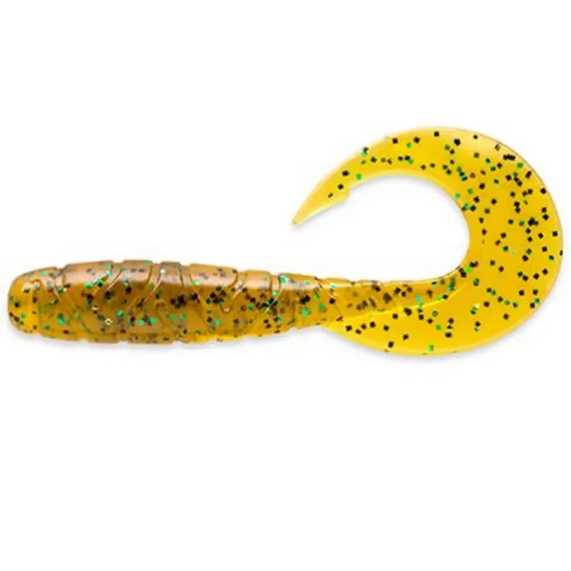 FISHUP_MIGHTY GRUB 4.5" (4PCS.), 036 - CARAMEL/GREEN & Uitverkoop