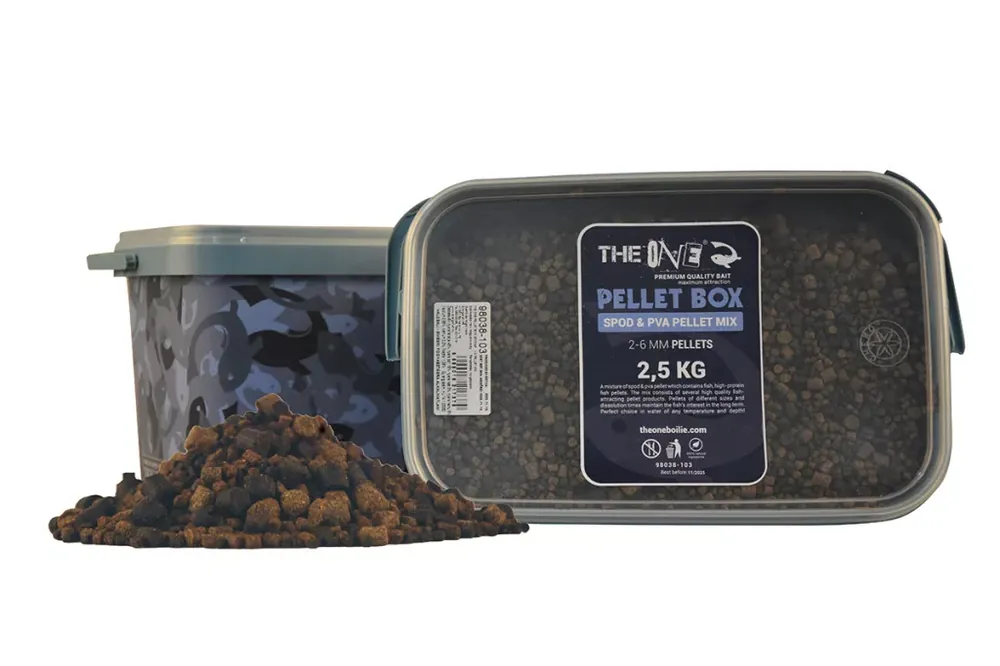 THE ONE PELLET BOX SPOD&PVA PELLET MIX - Akcios Speciale Aanbieding
