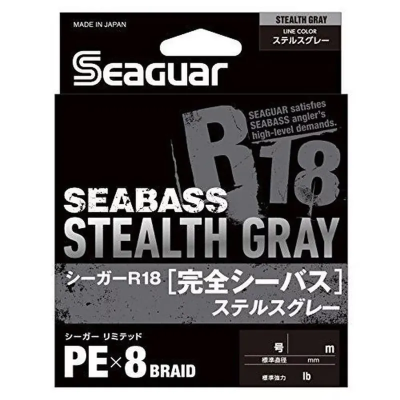 Koop Online SEAGUAR R18 KANZEN SEABASS STEALTH GRAY 150M 0.6PE - Brutalf