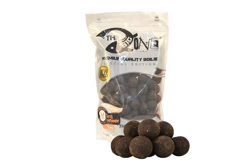 Hete Deal THE BIG ONE BOILIE KRILL&PEPPER 24MM 1KG - Akci