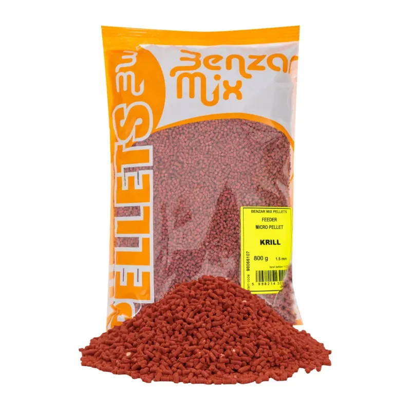 BENZAR MIX MICROPELLET FEEDER 800G KRILL 1.5MM Gratis Retour