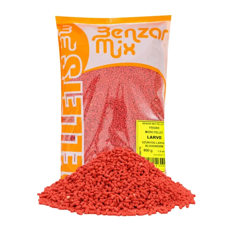 Weekendaanbieding BENZAR MIX MICROPELLET FEEDER 800G SZÚNYOG LÁRVA 1.5MM - Bru