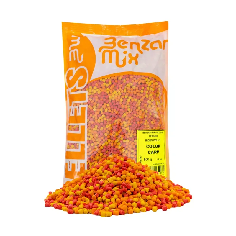 Weekendaanbieding BENZAR MIX MICROPELLET FEEDER 800GR COLOR CARP MIX 3.5MM - B